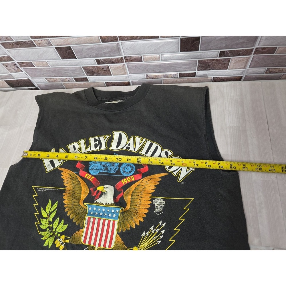 1988 Vintage Harley Davidson SSI T-Shirt Single Stitch Cut Sleeves Official - Picture 8 of 16